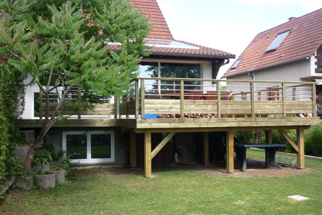 Fabricant alsacien de terrasse bois, au sol et sur poteaux, garde Fabricant alsacien de terrasse bois, au sol et sur poteaux, garde